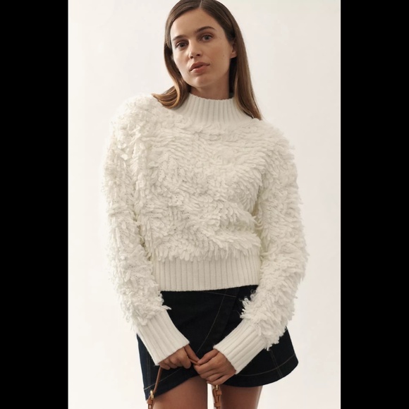 Anthropologie Maeve Mock-Neck Loop-Stitch Sweater - Picture 2 of 16